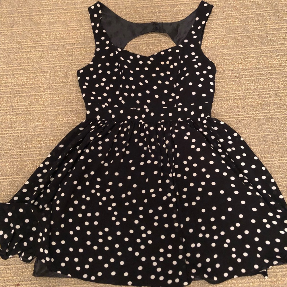 Little black polka dot dress